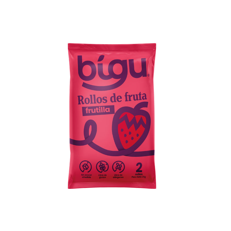 Rollos de Fruta Frutilla 25grs